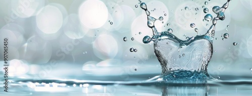 Water Splash Forms Heart Shape in a Tranquil Pool
