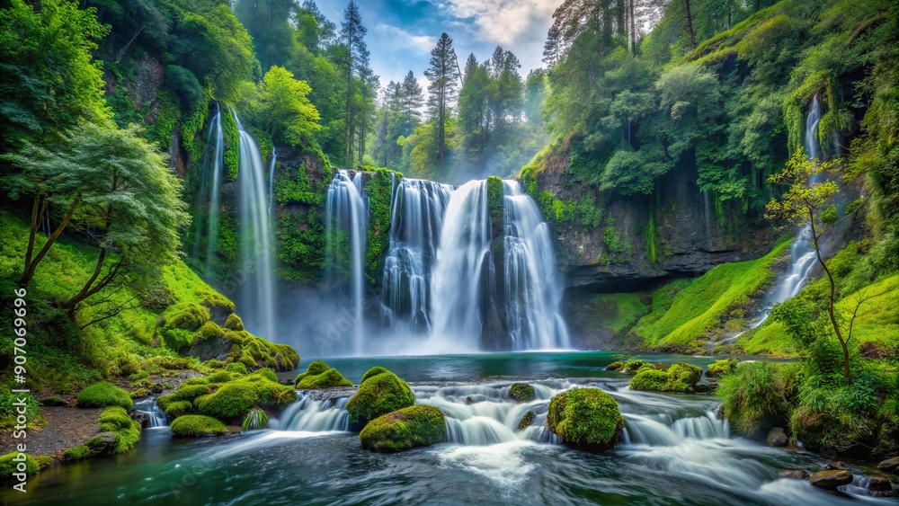 Cascade Waterfall in Lush Forest, nature , water , photography , scenic Cascade Waterfall in Lush Forest, nature , water , photography , scenic