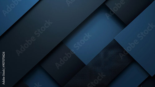 Abstract Blue and Black Banner Template
