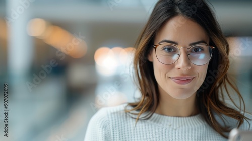 Woman Texting on Smartphone in Cozy Sweater During Evening