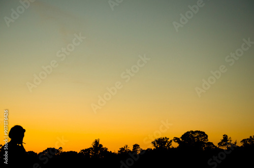 smoking sunset 