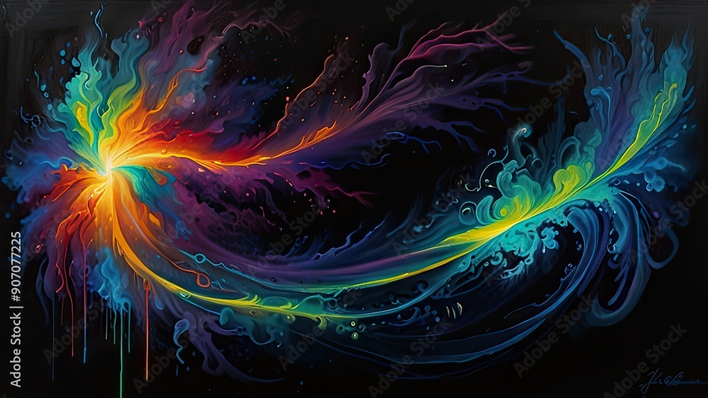 In a vividly shimmering world a strange and ethereal In a vividly shimmering world a strange and ethereal