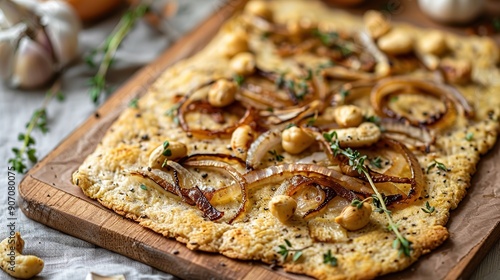 Savory Gluten-Free Flatbread with Chickpea Flour Cashew