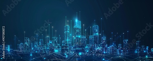Cyberpunk Cityscape Neon Gl...