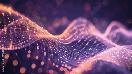 Purple and Gold Abstract Wa...