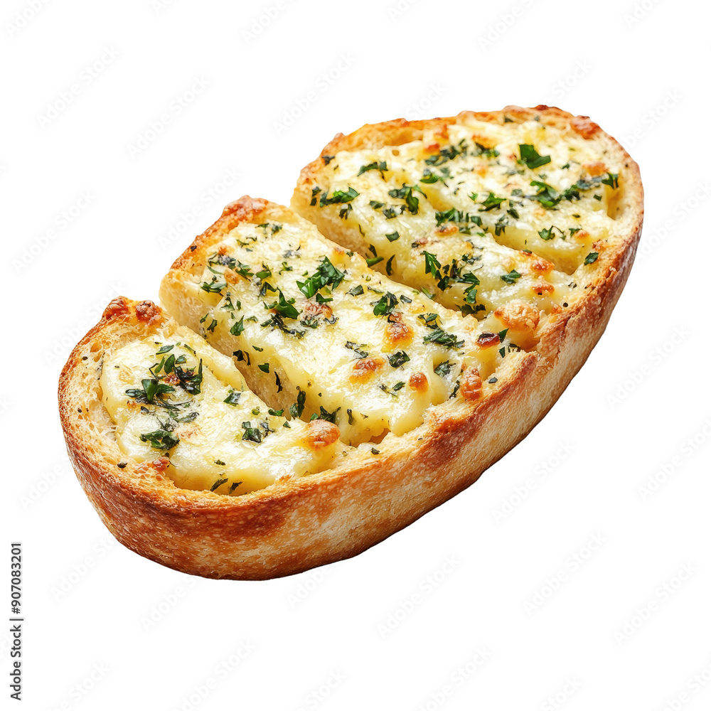 Garlic Bread Isolated on a Transparent Background Garlic Bread Isolated on a Transparent Background