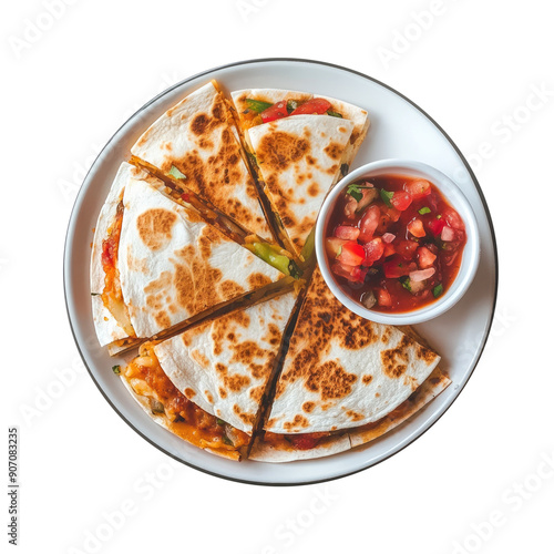 Plate of Quesadilla with Sa...