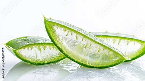 Wallpaper Mural Aloe vera slice on white background Torontodigital.ca