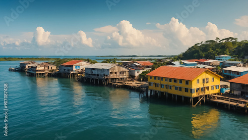 Picturesque Port Gentil Gabon summer day photo