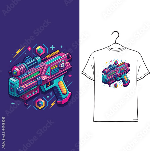 Gun t shirt design concept