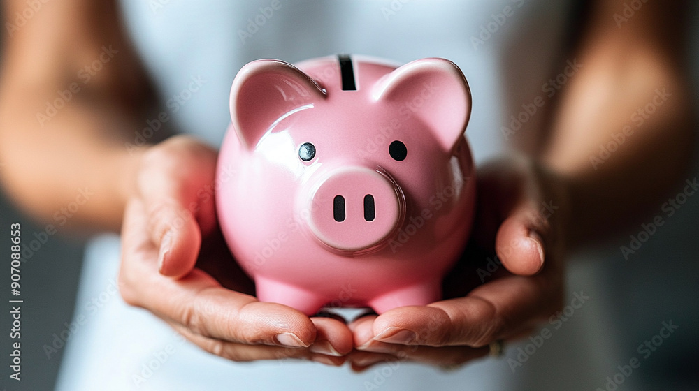 Senior couple's hands gently hold a piggy bank, symbolizing retirement dreams, financial security, and saving for the future. The image represents love, trust, and shared financial planning in later y Senior couple's hands gently hold a piggy bank, symbolizing retirement dreams, financial security, and saving for the future. The image represents love, trust, and shared financial planning in later y
