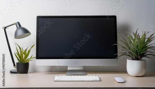 computer setup, monitor keyboard mouse