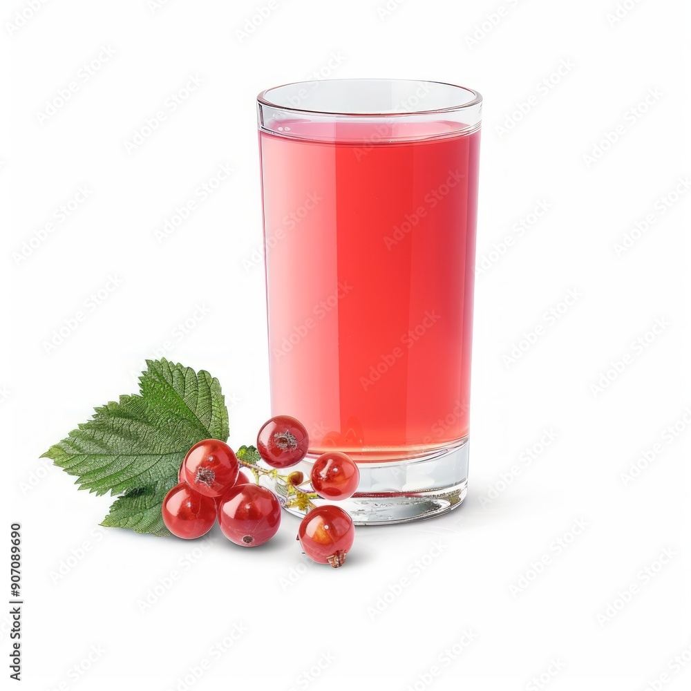 Medium shot of Gooseberry juice in a glass near the Gooseberry, isolated on a white background, Medium shot of Gooseberry juice in a glass near the Gooseberry, isolated on a white background,