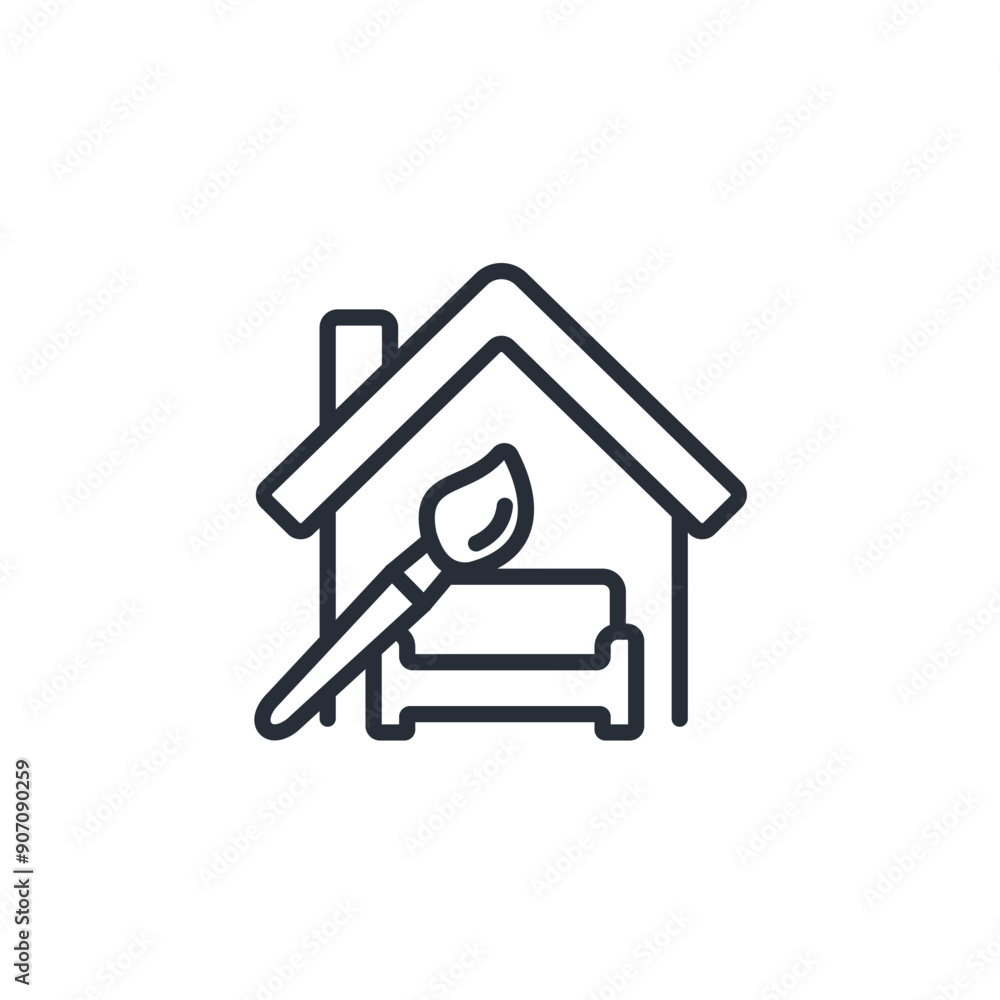 interior design icon. vector.Editable stroke.linear style sign for use web design,logo.Symbol illustration. interior design icon. vector.Editable stroke.linear style sign for use web design,logo.Symbol illustration.