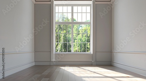 empty room with window