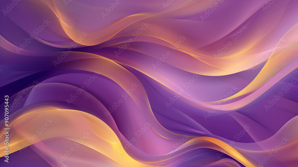 Obraz premium Abstract lavender and gold l shaped background illustration