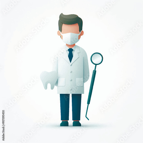 Dentist vector illustration