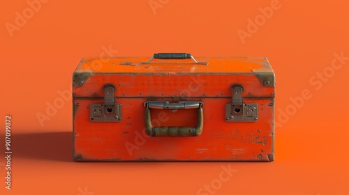 Vintage Orange Suitcase on ...