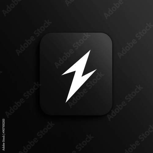 Stylized Lightning Bolt Icon on Black Background Free Download Stylized Lightning Bolt Icon on Black Background - GFXLoad