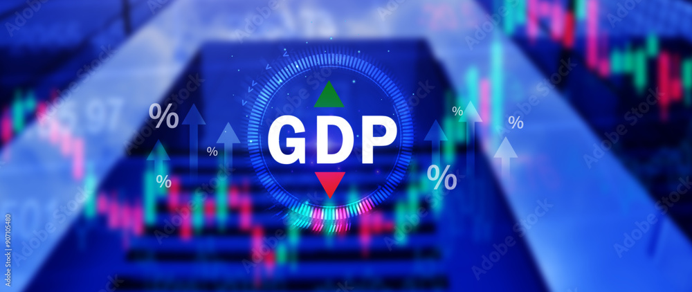 GDP business concept, GDP Gross Domestic Product Gross Domestic Product GDP improvement concept, Arrow and charts, Business growth measure for size of economy compiled for country. GDP business concept, GDP Gross Domestic Product Gross Domestic Product GDP improvement concept, Arrow and charts, Business growth measure for size of economy compiled for country.