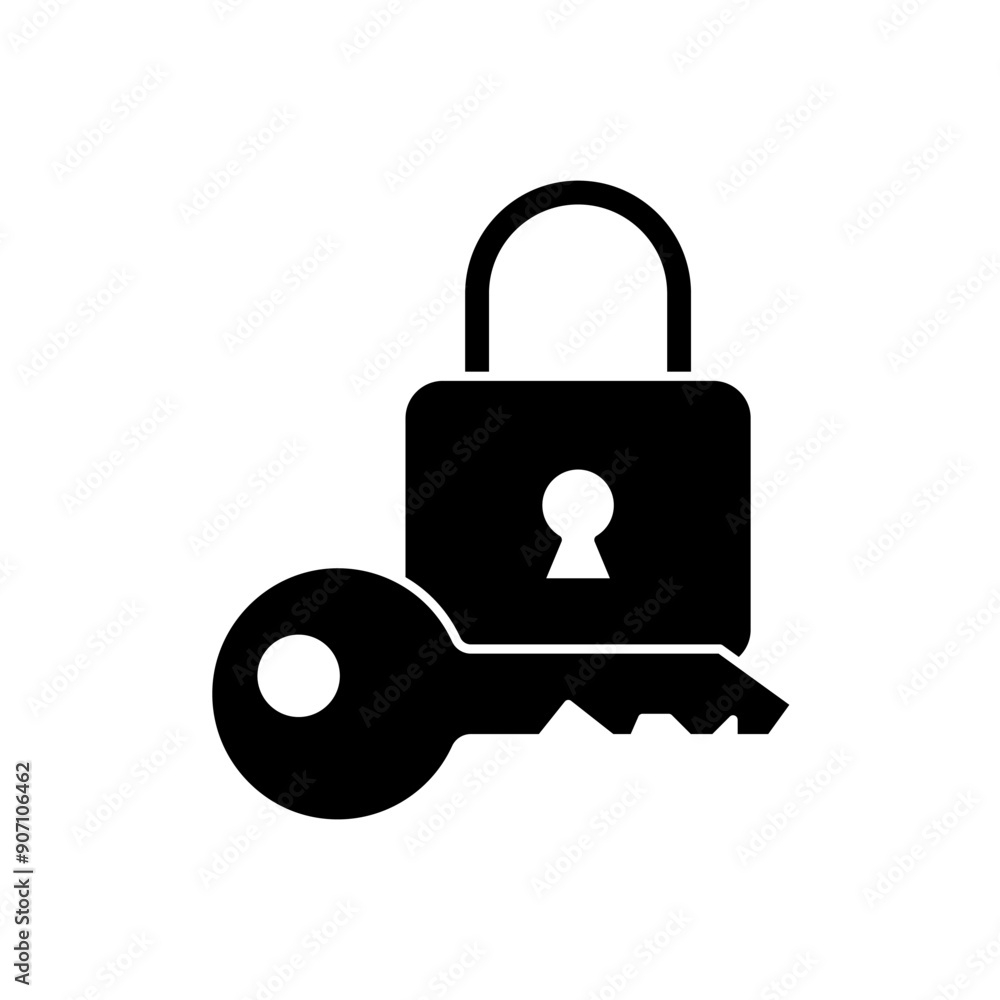 lock and key concept line icon. Simple element illustration. lock and key concept outline symbol design. lock and key concept line icon. Simple element illustration. lock and key concept outline symbol design.