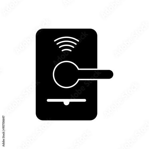 smart lock concept line icon. Simple element illustration. smart lock concept outline symbol design.