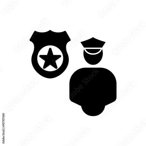 police concept line icon. Simple element illustration. police concept outline symbol design.