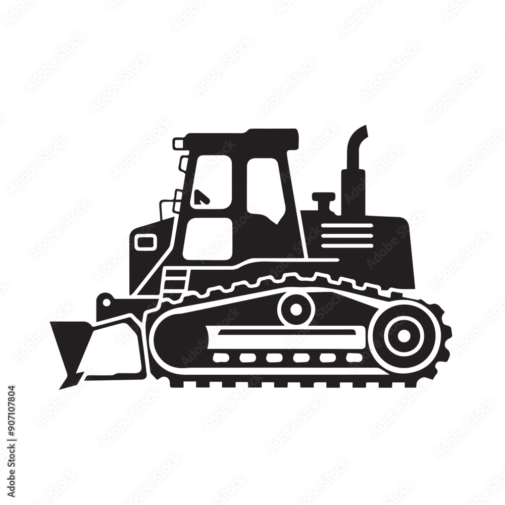 Bulldozer in cartoon, doodle style . Image for t-shirt, web, mobile apps and ui. Isolated 2d vector illustration in logo, icon, sketch style, Eps 10, black and white. AI Generative Bulldozer in cartoon, doodle style . Image for t-shirt, web, mobile apps and ui. Isolated 2d vector illustration in logo, icon, sketch style, Eps 10, black and white. AI Generative