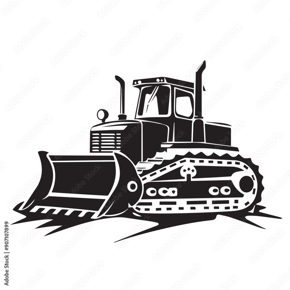 Bulldozer in cartoon, doodle style . Image for t-shirt, web, mobile apps and ui. Isolated 2d vector illustration in logo, icon, sketch style, Eps 10, black and white. AI Generative Bulldozer in cartoon, doodle style . Image for t-shirt, web, mobile apps and ui. Isolated 2d vector illustration in logo, icon, sketch style, Eps 10, black and white. AI Generative
