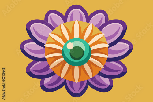 A simple mandala vector icon illustration photo