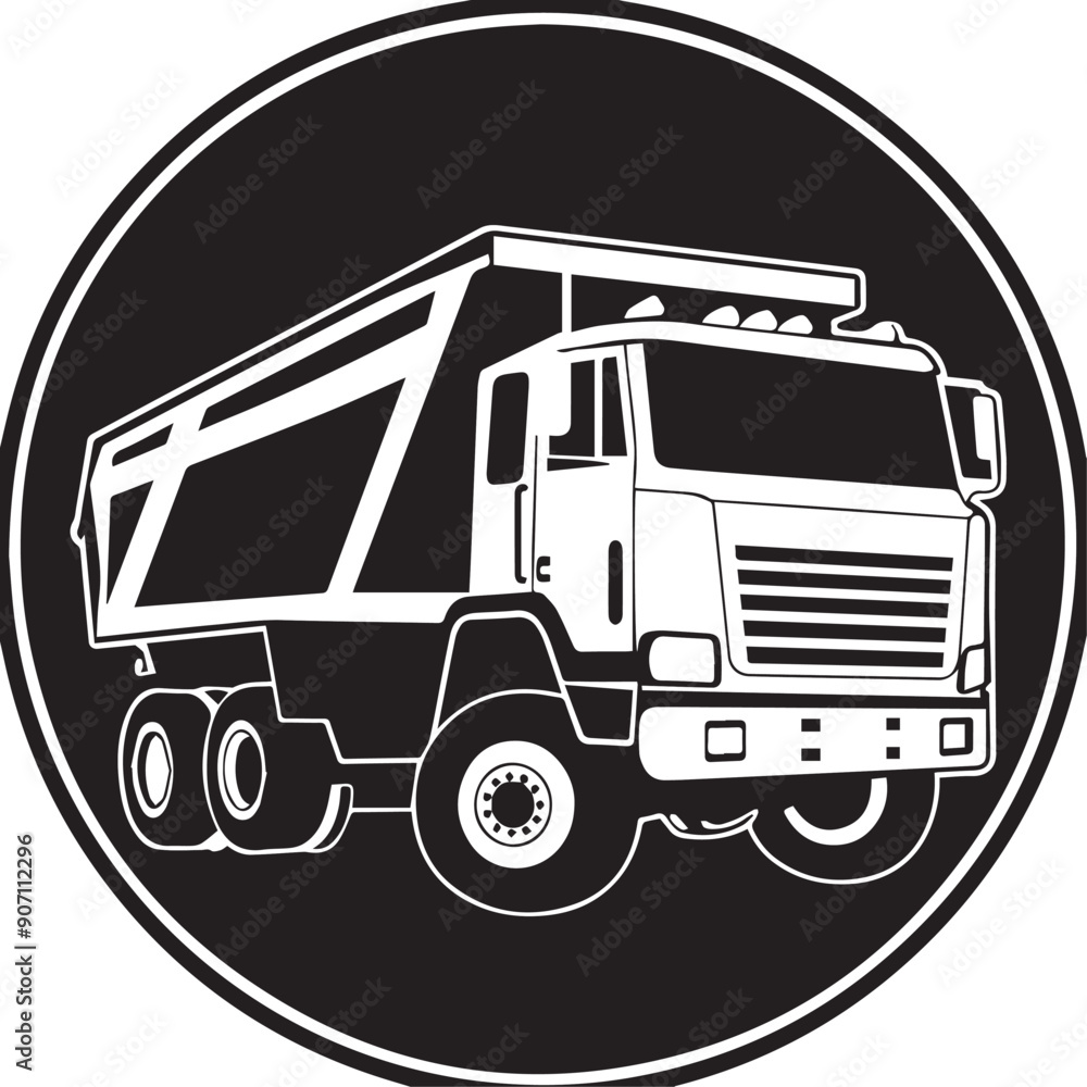 DUMP TRUCK in cartoon, doodle style . Image for t-shirt, web, mobile apps and ui. Isolated 2d vector illustration in logo, icon, sketch style, Eps 10, black and white. AI Generative DUMP TRUCK in cartoon, doodle style . Image for t-shirt, web, mobile apps and ui. Isolated 2d vector illustration in logo, icon, sketch style, Eps 10, black and white. AI Generative