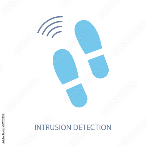 intrusion detection concept line icon. Simple element illustration. intrusion detection concept outline symbol design.