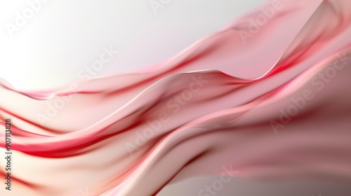 Serene Flowing Lines - Elegant 3D Abstract Background with Soft Hues and Copy Space for Designs and Presentations