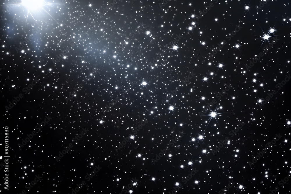 Obraz premium Dark background with glowing stars in abstract design