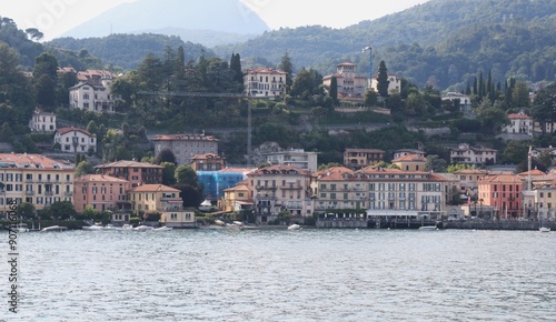 Menaggio is a town in the province of Como, Lombardy, northern Italy, located on the western shore of Lake Como at the mouth of the river Senagra. photo