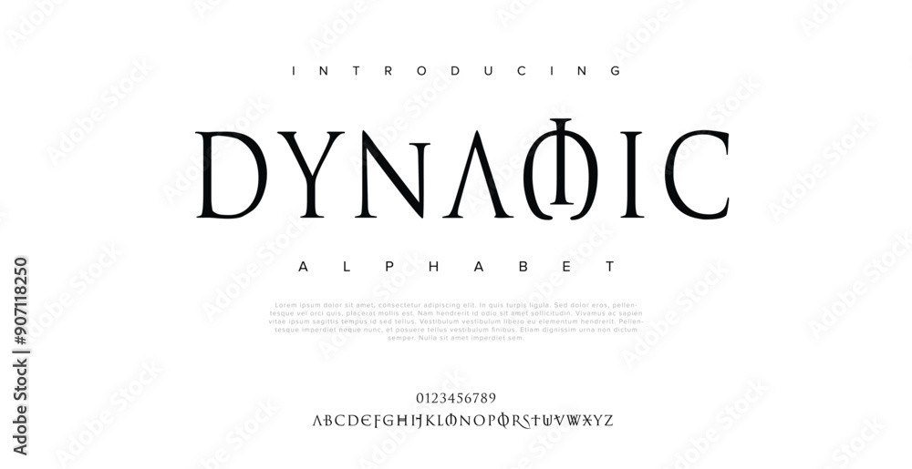 Dynaoic Modern minimal abstract alphabet fonts. Typography technology, electronic, movie, digital, music, future, logo creative font. Dynaoic Modern minimal abstract alphabet fonts. Typography technology, electronic, movie, digital, music, future, logo creative font.