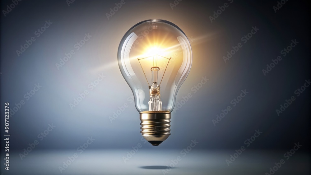 alone glowing bright white lightbulb suspended in mid air against transparent background, elegantly radiating warm gentle light, symbolizing creativity and innovative ideas. alone glowing bright white lightbulb suspended in mid air against transparent background, elegantly radiating warm gentle light, symbolizing creativity and innovative ideas.