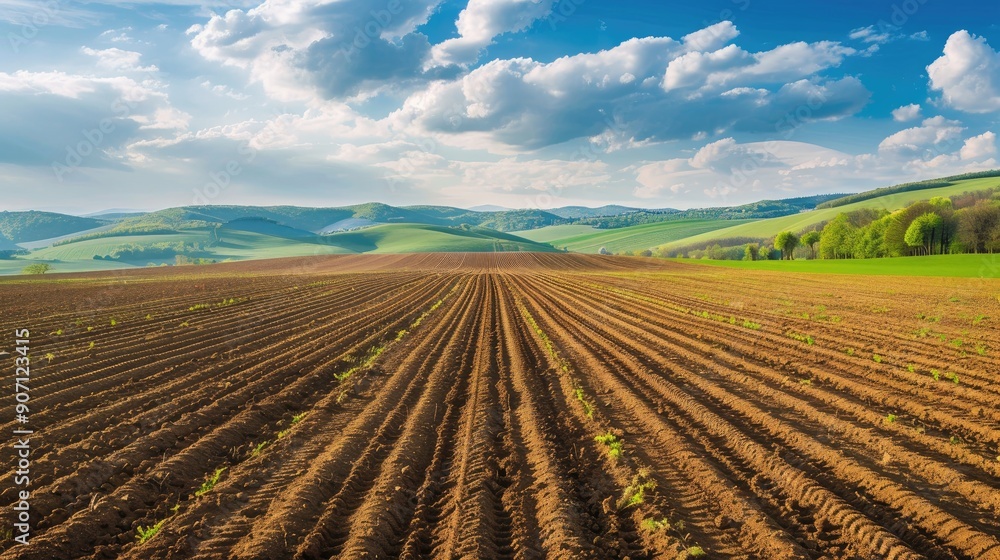 Plowed farmland for planting Plowed farmland for planting
