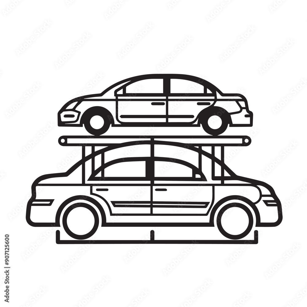 CAR CARRIER in cartoon, doodle style . Image for t-shirt, web, mobile apps and ui. Isolated 2d vector illustration in logo, icon, sketch style, Eps 10, black and white. AI Generative CAR CARRIER in cartoon, doodle style . Image for t-shirt, web, mobile apps and ui. Isolated 2d vector illustration in logo, icon, sketch style, Eps 10, black and white. AI Generative