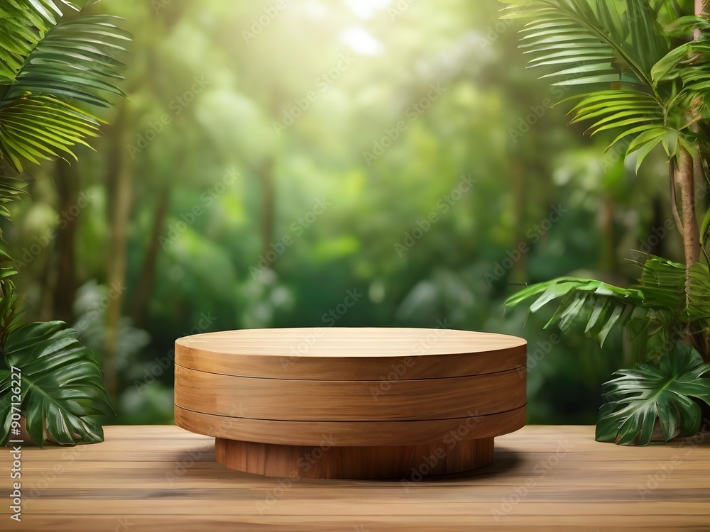 Empty of wooden desk space platform. stone podium blur background. Empty of wooden desk space platform. stone podium blur background.