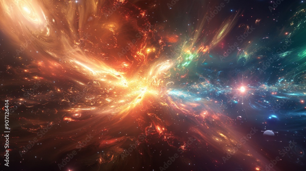 Cosmic Fireworks: A Dazzling Space Nebula Explosion Cosmic Fireworks: A Dazzling Space Nebula Explosion