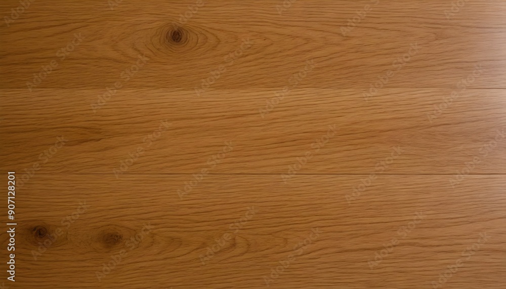 Naklejka premium A polished oak wood background with a smooth, glossy finish, featuring subtle grain lines and a rich, warm color tone. Multiple variations available