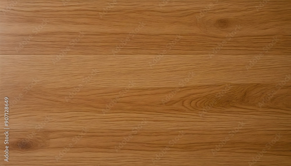 Naklejka premium A polished oak wood background with a smooth, glossy finish, featuring subtle grain lines and a rich, warm color tone. Multiple variations available