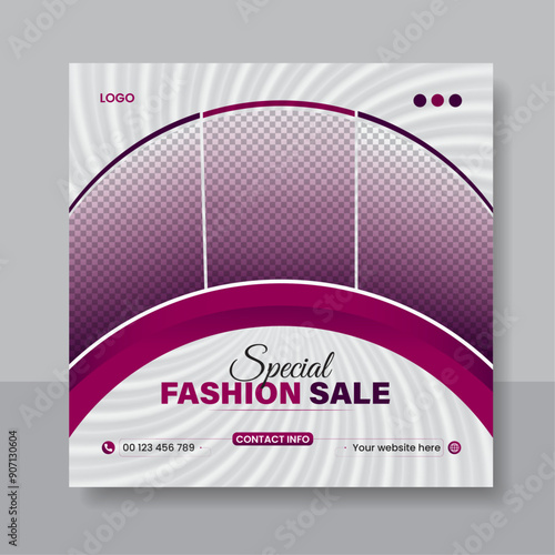 Fashion sale social media post design template, Instagram post design template, social media post design.