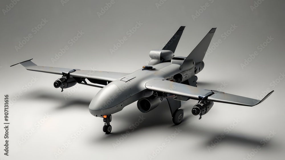 Modern UAV drone quadcopter with camera isolated on white background. Modern UAV drone quadcopter with camera isolated on white background.