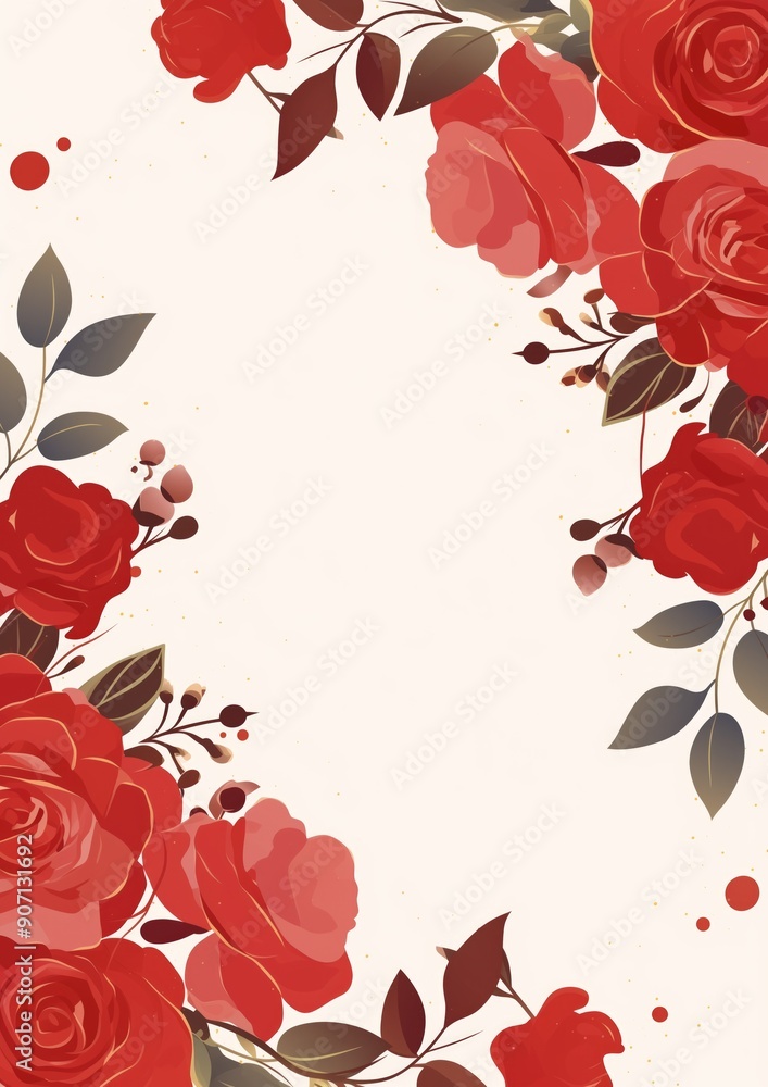 Roses bloom drawing wallpaper background card design with copy space Roses bloom drawing wallpaper background card design with copy space