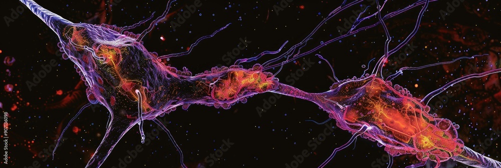 Neuron Model Labeled Nissl Bodies
