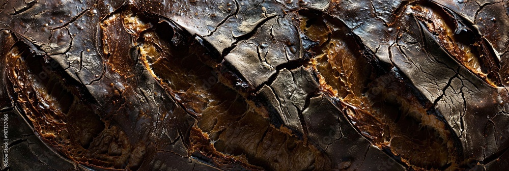 Abstract Low-Key Background Showcasing Freshly Baked Bread With Unique Texture and Color Variations Abstract Low-Key Background Showcasing Freshly Baked Bread With Unique Texture and Color Variations