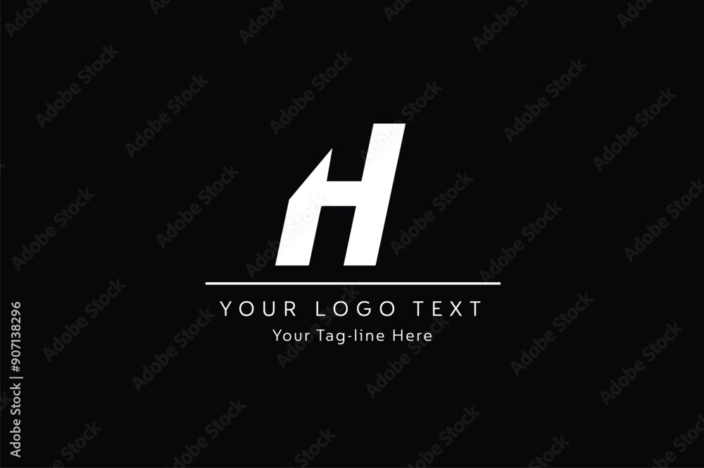 Design H vector logo icon template elements company name Design H vector logo icon template elements company name