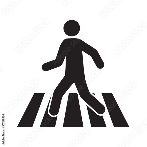 Vector icon of a pedestrian crossing